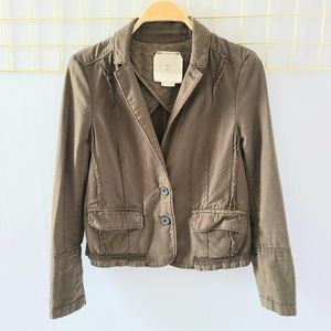 Anthropologie Hei Hei Delaine Khaki Olive Green Utility Jacket